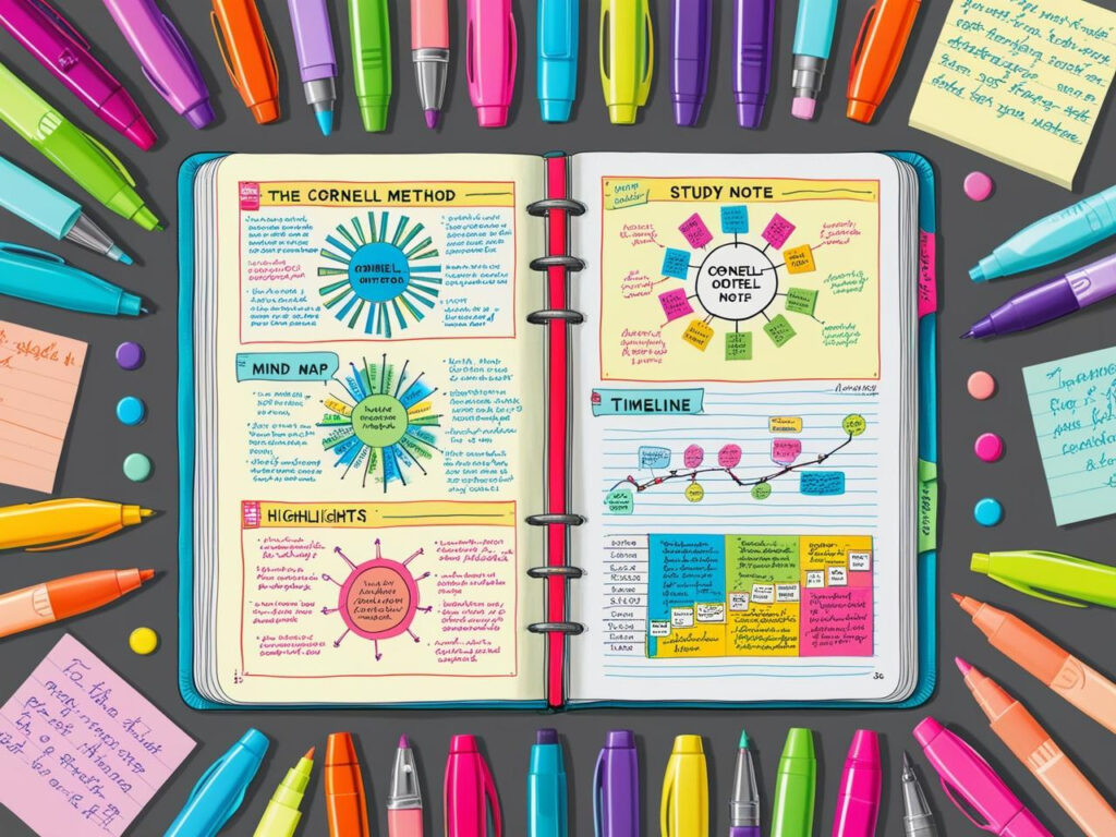 Creative note-taking designs for study and productivity